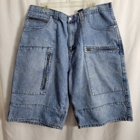 Brooklyn Xpress Shorts Skater Y2k 40 w/36 Waist Streetwear Blue grunge urban man - Picture 10 of 11